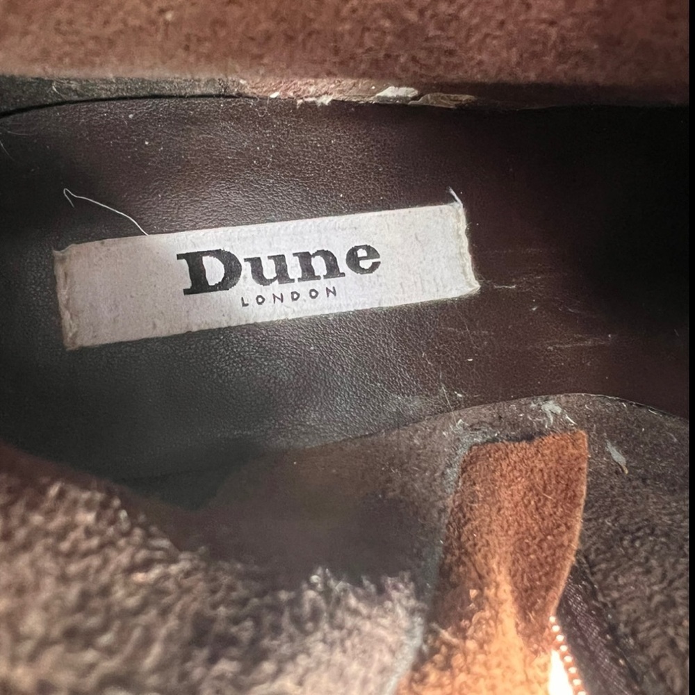 Dune London Peetonz Brown Lace Up Boots with Vintage Finish - Picture 6 of 9